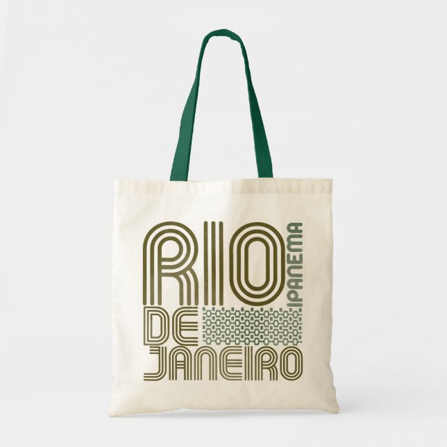 Tote Bag Style typographique de Rio de Janeiro (Devant)