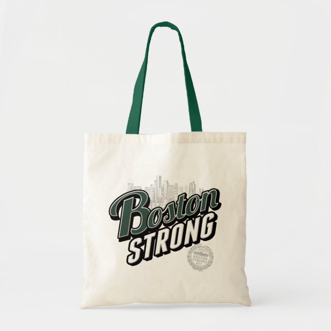 Tote Bag Style typographique robuste de Boston (Devant)