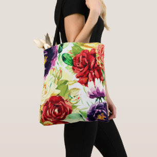 Tote Bag Style vintage Grandes aquarelles