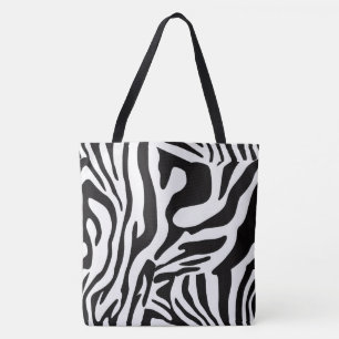 Tote Bag Style zèbre noir et blanc