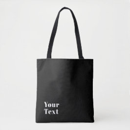 Tote Bag Stylish Editable Retro Modern Name (ou autre texte