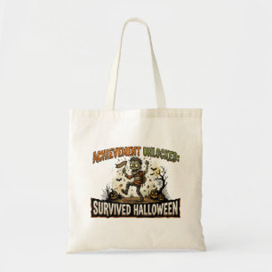 Tote Bag Succès Débloqué A survécu à Halloween