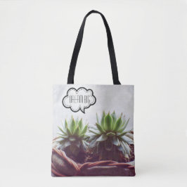 Tote Bag Succulent Aeonium Dream Grosse Phrase