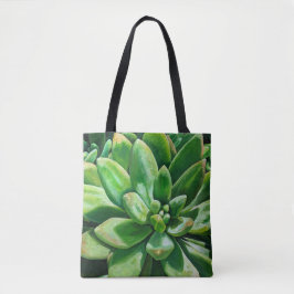 Tote Bag Succulent en vert