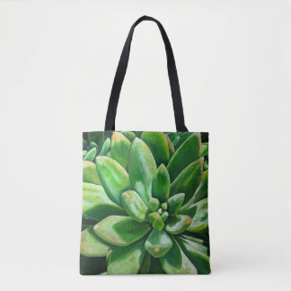 Tote Bag Succulent en vert