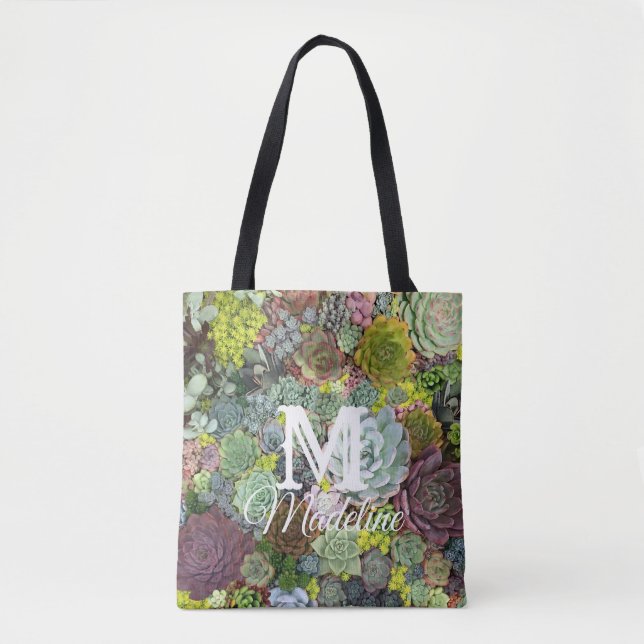 Tote Bag Succulents de verdure (Devant)