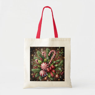 Tote Bag Sucre de canne classique / menthe poivrée verdure 