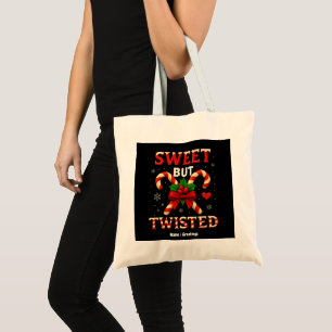 Tote Bag Sucre de canne doux mais tordu Noël Drôle cadeau