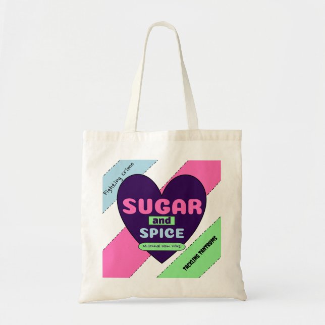 Tote Bag Sucre et épices : Millennial Mom Power (Devant)