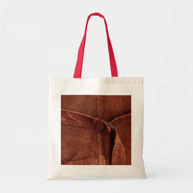 Tote Bag Suède Brown À La Sangle Et À La Boucle (Devant)