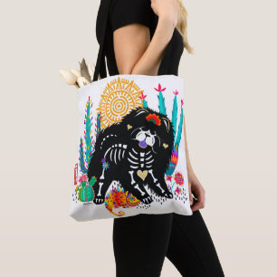 Tote Bag SUGARSKULL NIRVANA Chow Jour des morts
