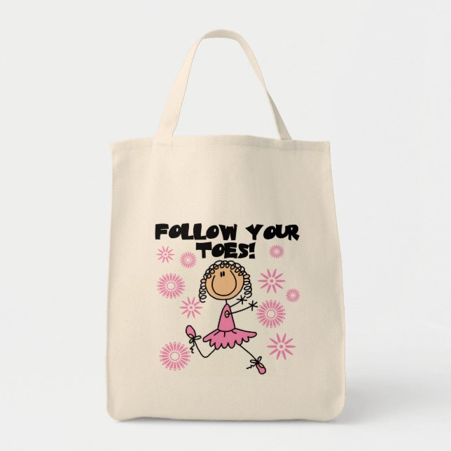 Tote Bag Suivez vos T-shirts et cadeaux de ballerine (Devant)