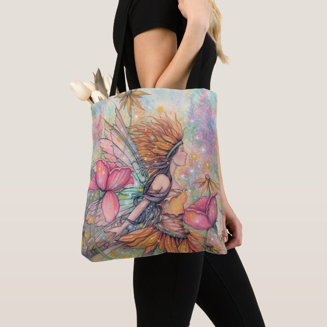 Tote Bag Summer Queen Fairy Imaginaire Art Molly Harrison (De près)