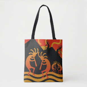 Tote Bag Sun de la tribu Kokopelli de Southwest Design