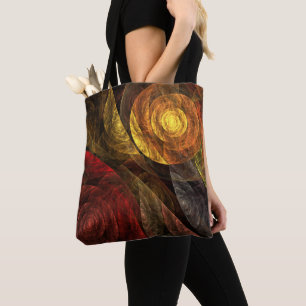 Tote Bag Sun Flower Floral Moderne Art Motif Abstrait
