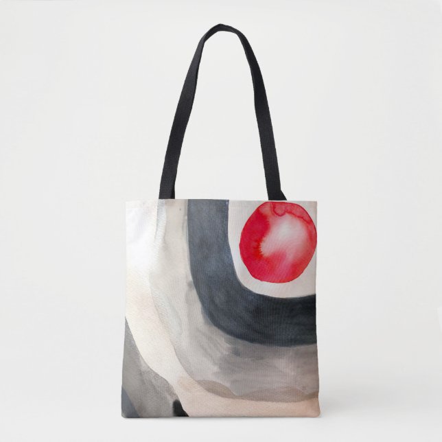 Tote Bag Sun gris et noir art moderne abstrait (Devant)