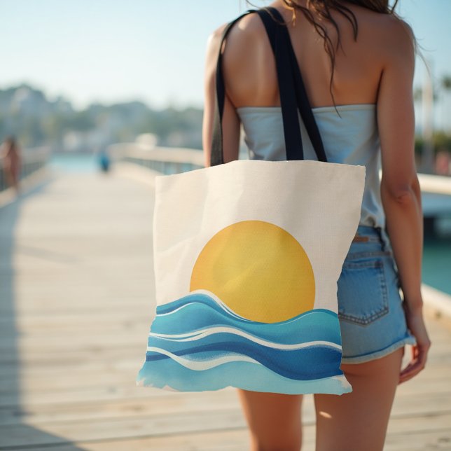 Tote Bag Sun & Surf Wave (Coastal energy for every outing. Your bold, go-anywhere Sun & Surf tote.)