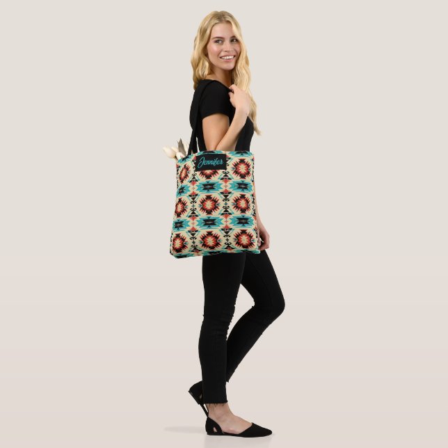 Tote Bag Sunburst à motifs amérindiens (Sur le modèle)