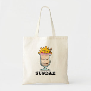 Tote Bag Sundae Funny Sunday Glace Cream Pun