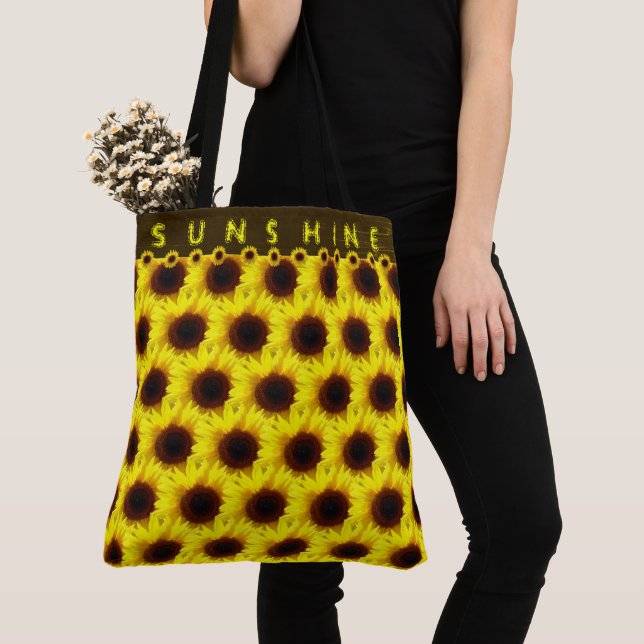 Tote Bag Sunflower Sunshine Grande cabine (De près)