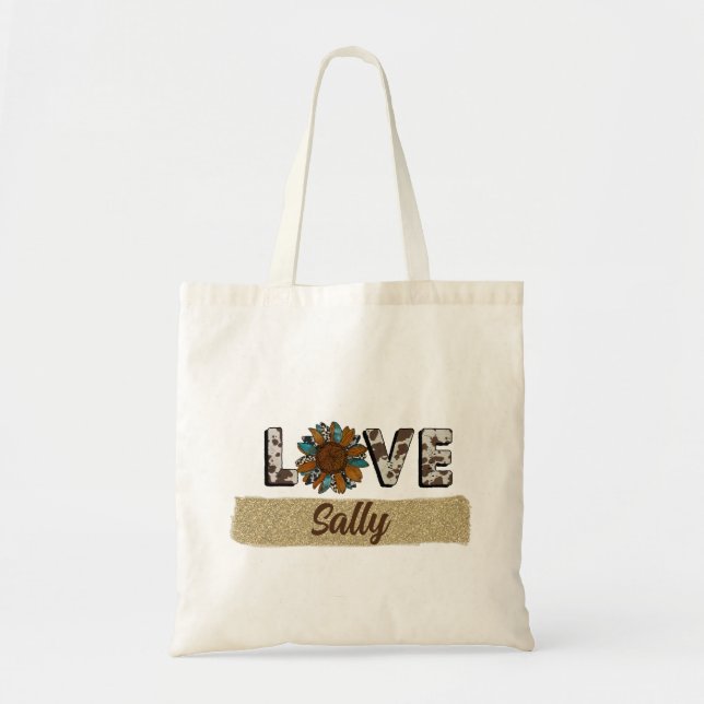 Tote Bag Sunflower Western Loho Boho été (Devant)