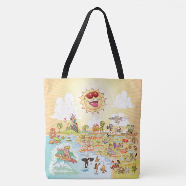Tote Bag Sunny California Beach Paradise (Devant)