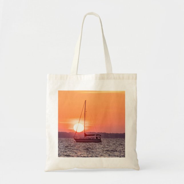 Tote Bag Sunrise du bateau à voile (Devant)