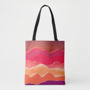 Tote Bag Sunset Peaks Livre moderne Collage Art