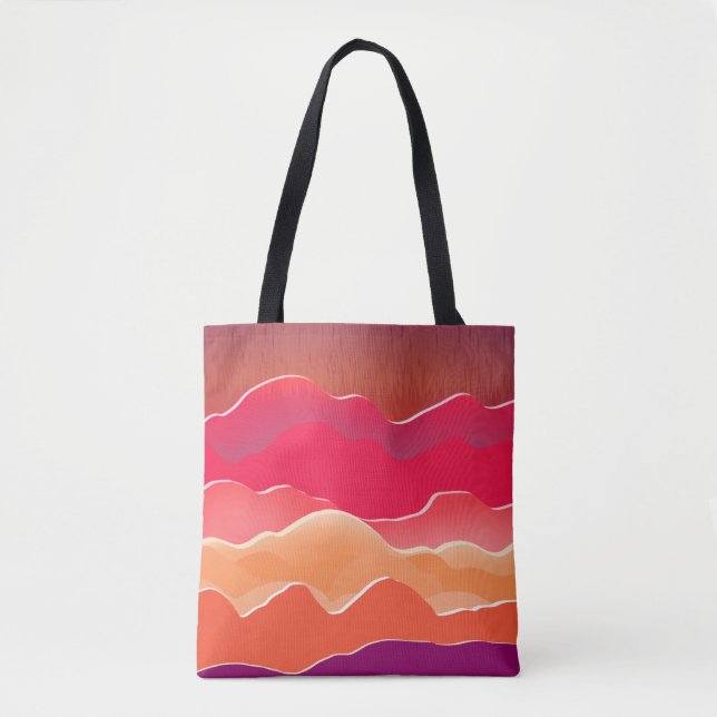 Tote Bag Sunset Peaks Livre moderne Collage Art (Devant)