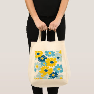 Tote Bag Sunshine Blue Sky Blooming Daisy