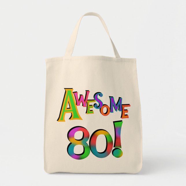 Tote Bag Super 80 T-shirts et cadeaux d'anniversaire (Devant)