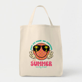 Tote Bag Super Happy Face Vibes Été M'A Attiré L'Esprit Sur