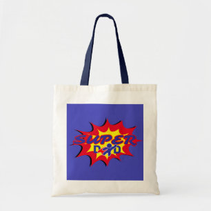 Tote Bag Super Hero Papa Fête des pères de livre comique