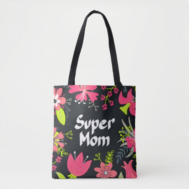 Tote Bag Super Maman - Pour la fête des mères (Devant)