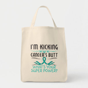 Tote Bag Super pouvoir de coup de pied de bout de Cancer de