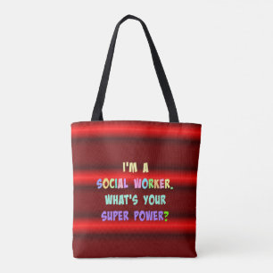 Tote Bag Super puissance du travailleur social