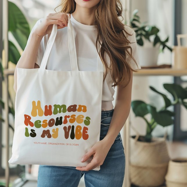 Tote Bag Super Retro Human Resources is My Vibe, HR (Créateur téléchargé)