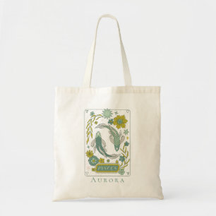 Tote Bag Super Retro Pisces Horoscope Astrologie Vert