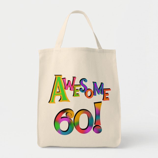 Tote Bag Superbe 60 T-shirts et cadeaux d'anniversaire (Devant)