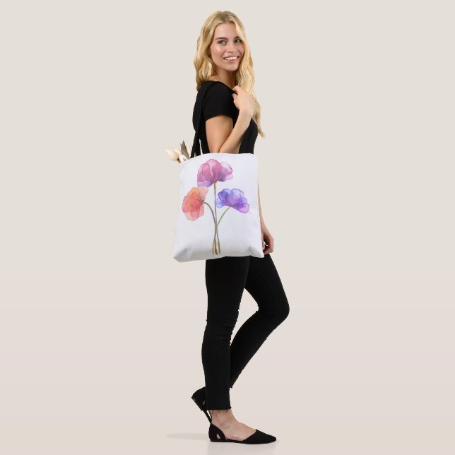 Tote Bag Superbe aquarelle peinture des fleurs (Sur le modèle)