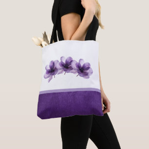 Tote Bag Superbe Mariage de fleurs violettes