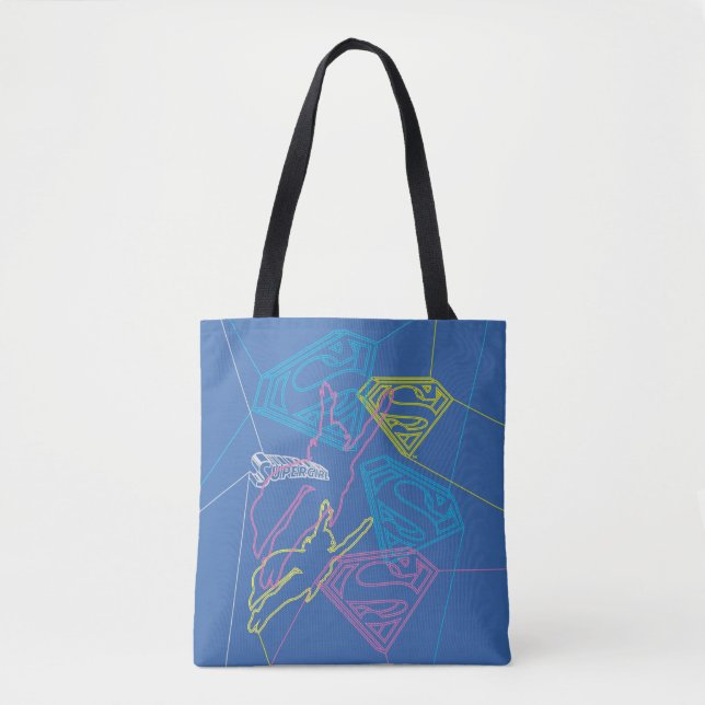 Tote Bag Supergirl et logo en couleurs (Devant)