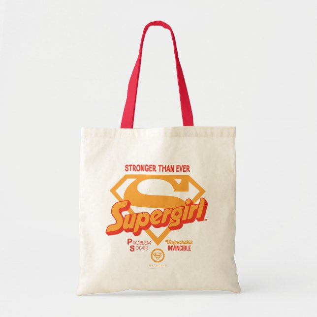 Tote Bag Supergirl plus forte que jamais Retro Graphic (Devant)