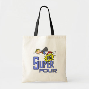 Tote Bag Superhero Girl 4th Birthday Tshirts et cadeaux