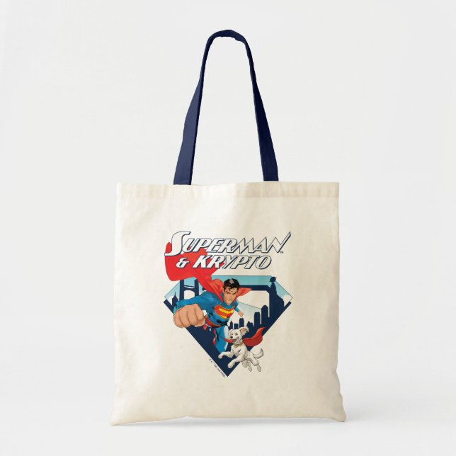 Tote Bag Superman & Krypto Soar (Devant)