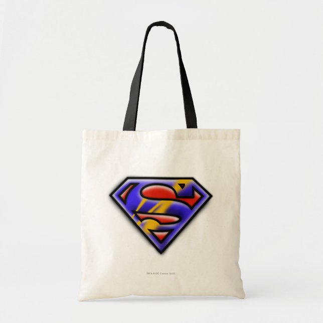Tote Bag Superman S-Shield | Logo de l'aérographe violet (Devant)