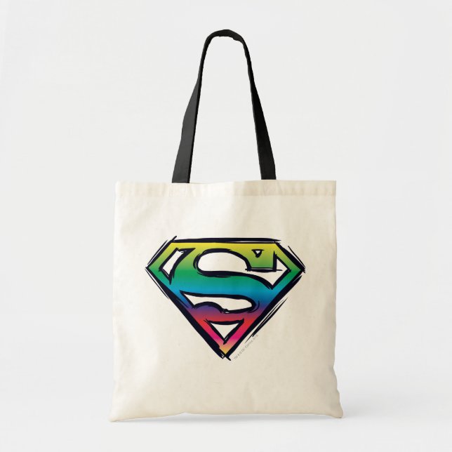 Tote Bag Superman S-Shield | Rainbow Logo (Devant)