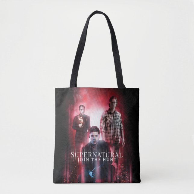 Tote Bag Supernatural Crowley, Dean et Sam (Devant)