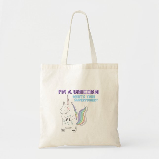 Tote Bag Superpuissance de l'Unicorne (Devant)
