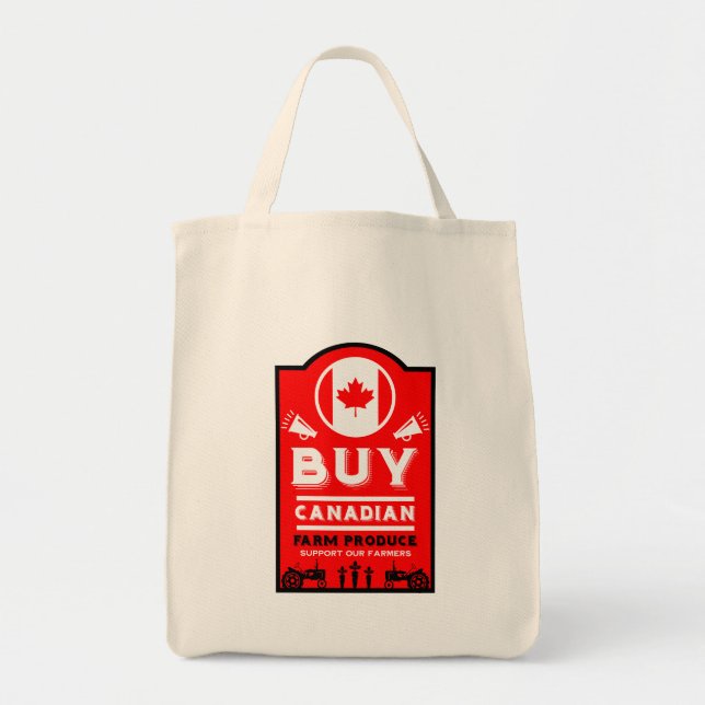 Tote Bag Support Canadian Farmers (Devant)